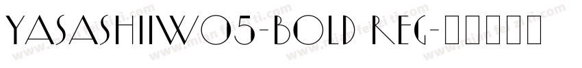 YasashiiW05-Bold Reg字体转换